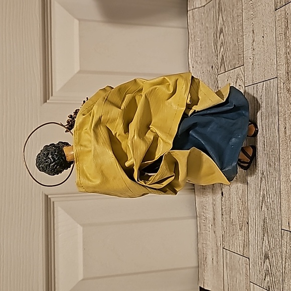 Vintage Joseph Fabric Mache Figure w/ Staff and Wire Halo - Picture 6 of 6